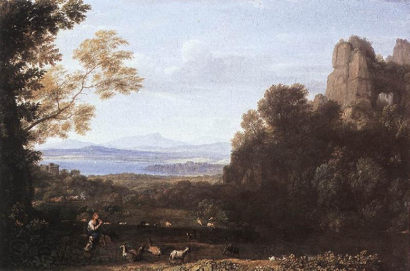 Claude Lorrain Landscape with Apollo and Mercury Norge oil painting art